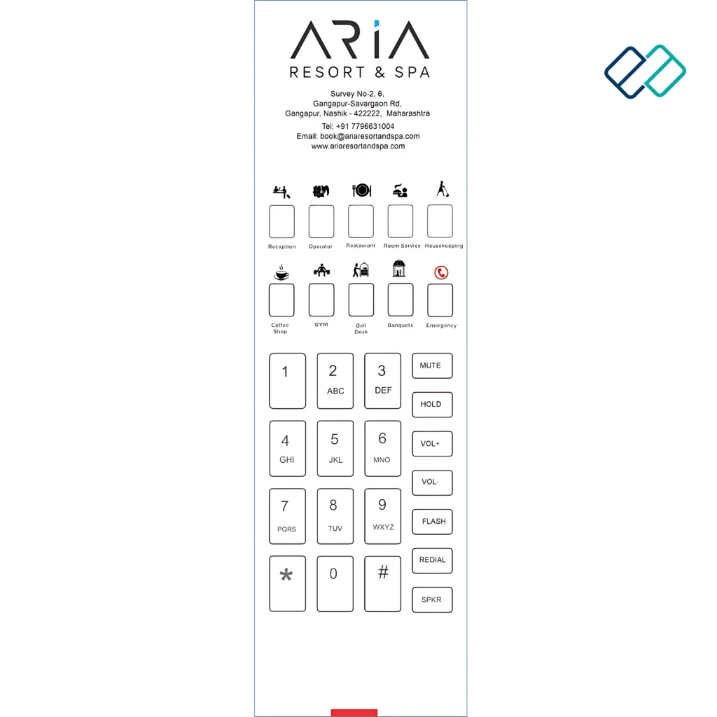 Customized Faceplates for Hotel Telephone hotel - eston amenities