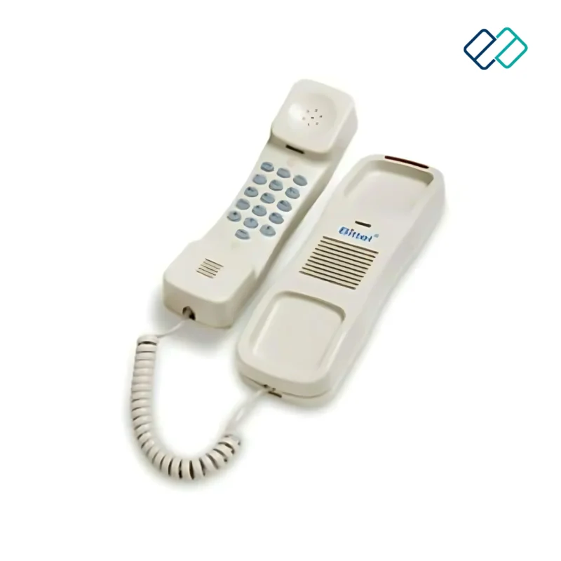 Bittel Landline Telephone Corded Phone for Office, Home, Hotels, Banquet, Hotel Bathroom (White)