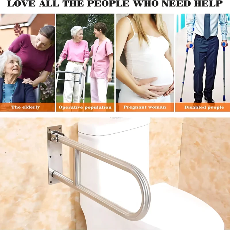 Stainless Steel Grab Bar toilet uses