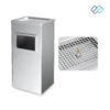 Stainless Steel Ashtray Bin Square silver colour ash try detail