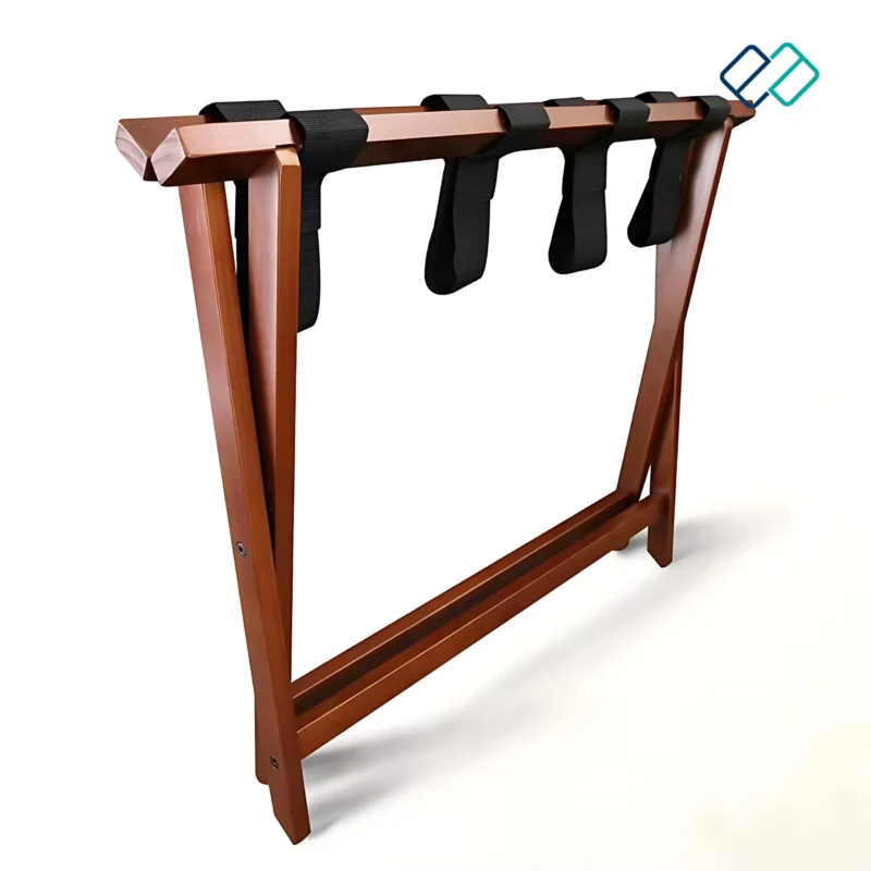 Luggage Rack Deep Brown Color For Hotel Room Close image