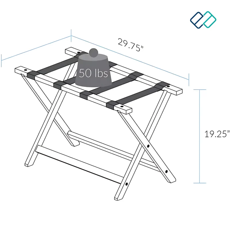 Luggage Rack Deep Brown Color For Hotel Room detail image