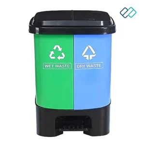 Blue & Green Color 2 in 1 Dustbin for Dry Waste and Wet Waste Dustbin