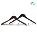 Wooden Clip hanger anti slip black color