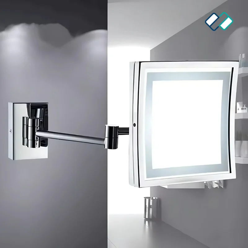 Square Magnifying Mirror Wall Mounted image