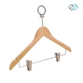 Wooden Clip hanger anti slip black color