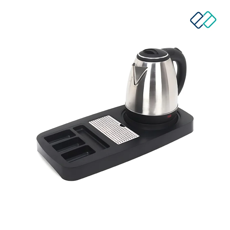 All in one Tray for Electric Kettle, Made of ABS Plastic image with kettle