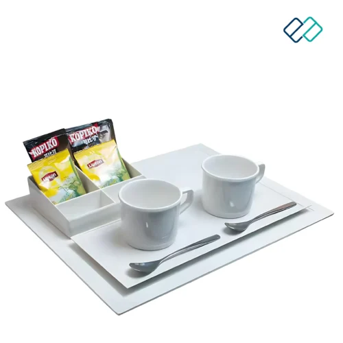 Melamine Welcome Tray Set of 3 white color image