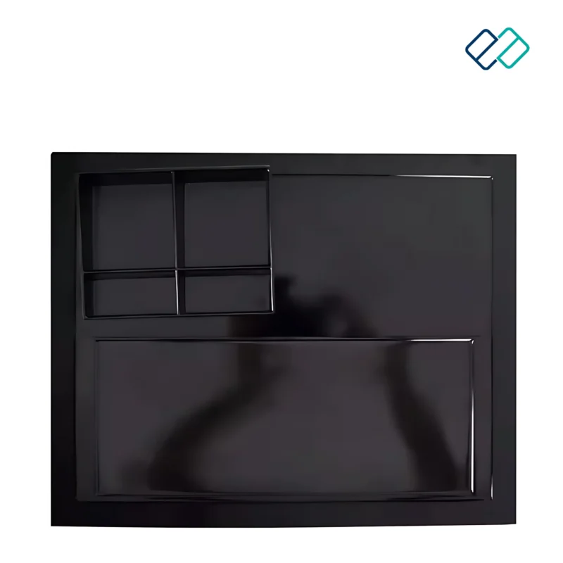 Melamine Welcome Tray Set of 3 black color image