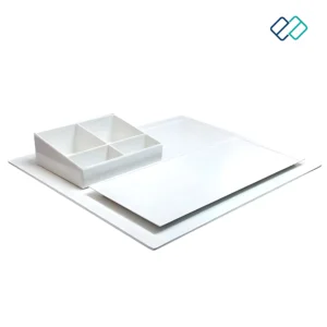 Melamine Welcome Tray Set of 3 white color image