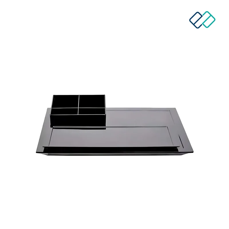 Melamine Welcome Tray Set of 3 black color image