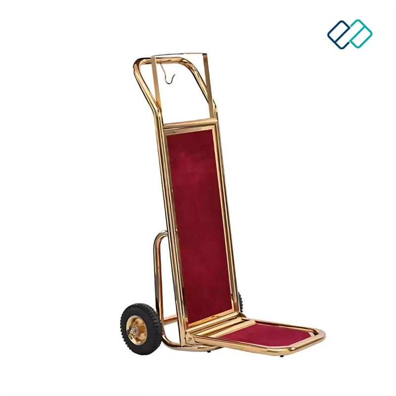 Baggage Cart Golden standing