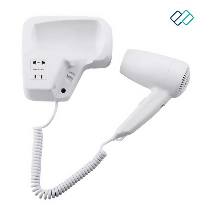 Hotel Hair Dryer with Socket | Wall Mounted Hair Dryers - Image 2