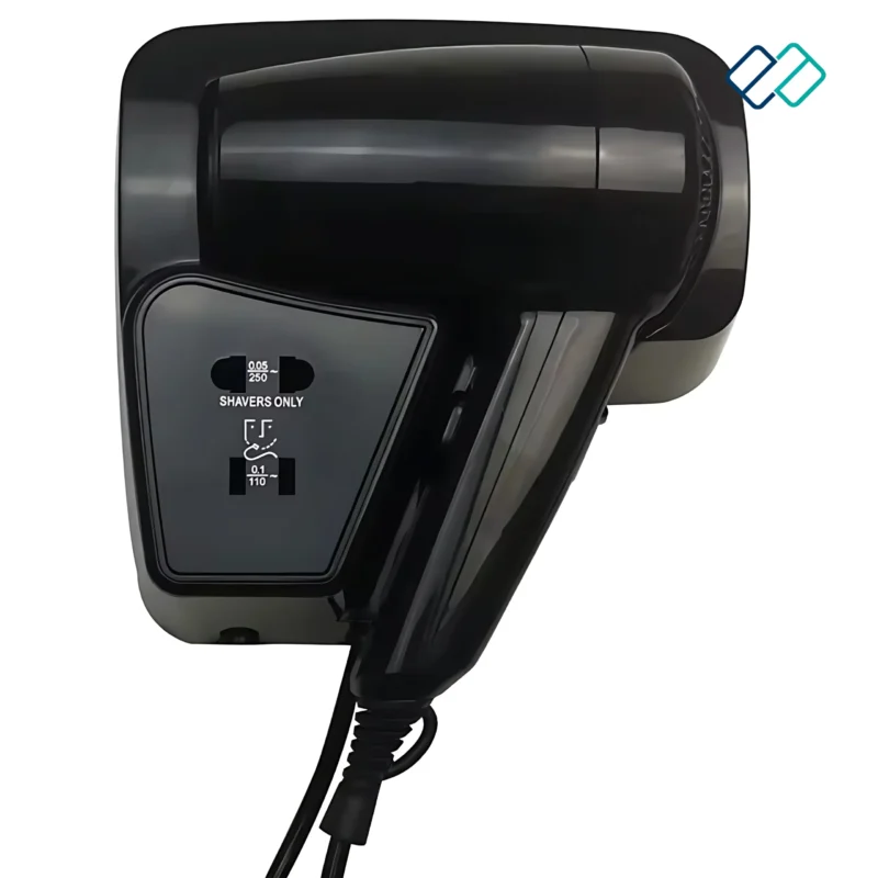 Hotel Hair Dryer with Socket black color