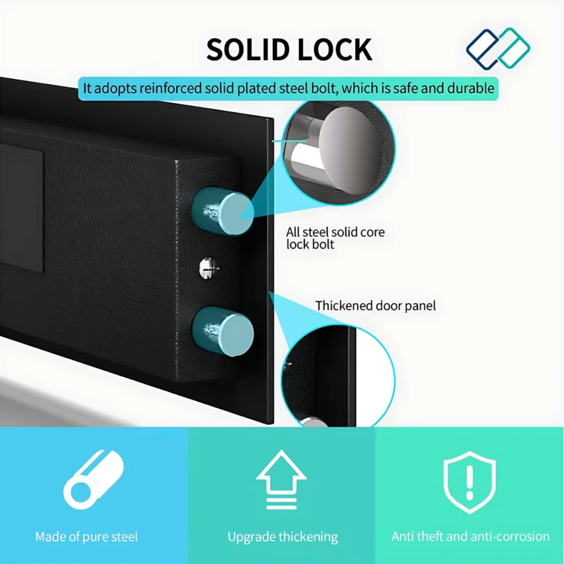 Hotel Room Safe Box Mini Electronic Locker open door