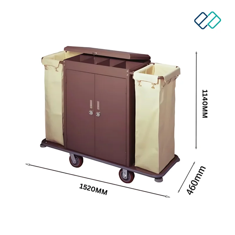 Housekeeping Cart with Door dimension