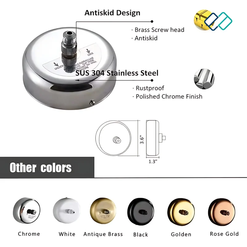Retractable Cloth Liner Round black, silver, golden, white color