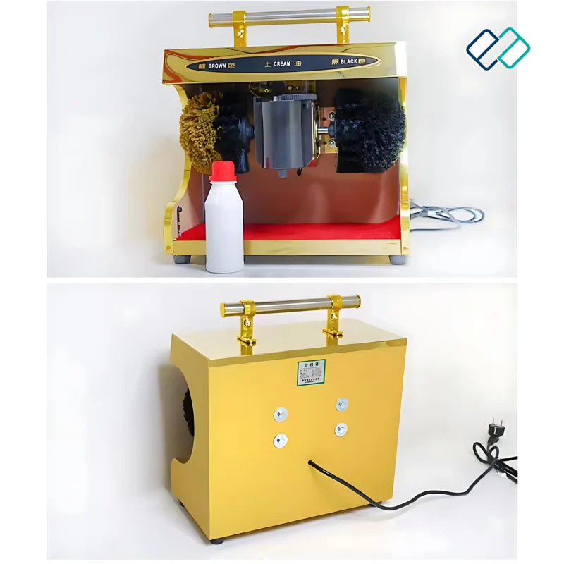 Automatic Hotel Shoe Polishing Machine golden color image