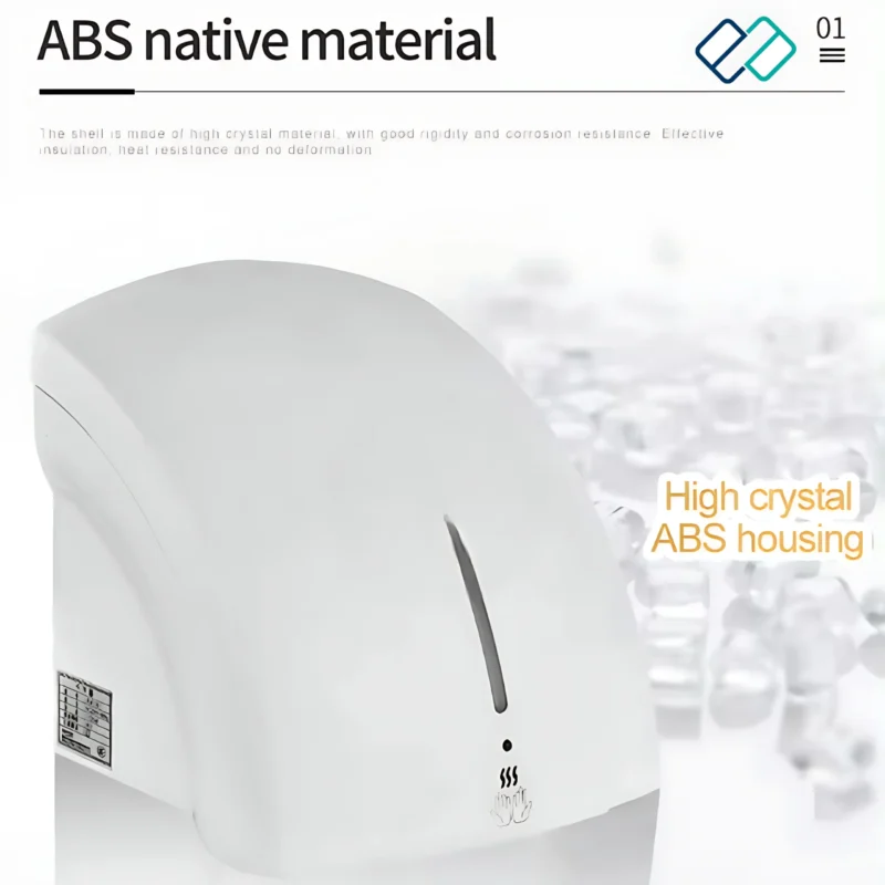 Electric Commercial Hand Dryer Dry, ABS Plastic image