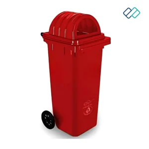 Wheel Waste Bin with Dome Lid 120Ltrs red color