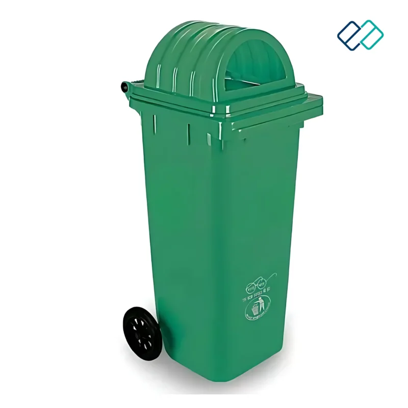 Wheel Waste Bin with Dome Lid 120Ltrs green color