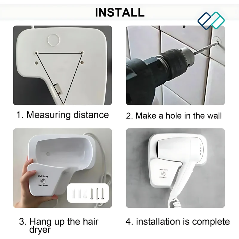 hotel Hair Dryer without Socket install guide