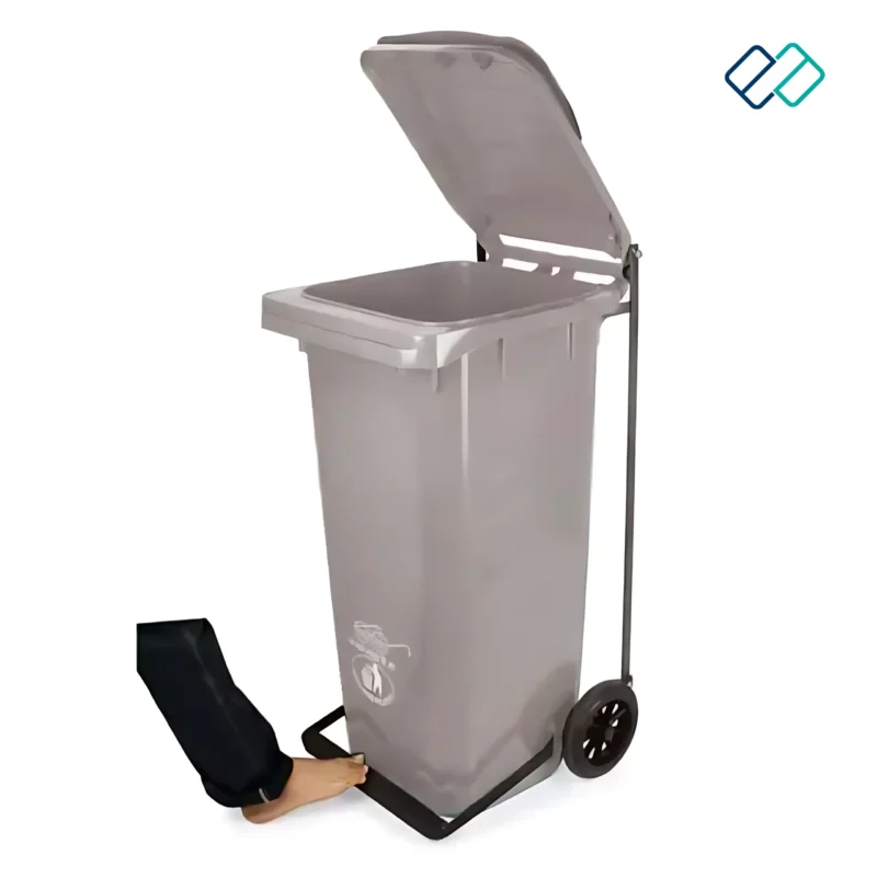 Wheel Waste Bins with Pedal grey color