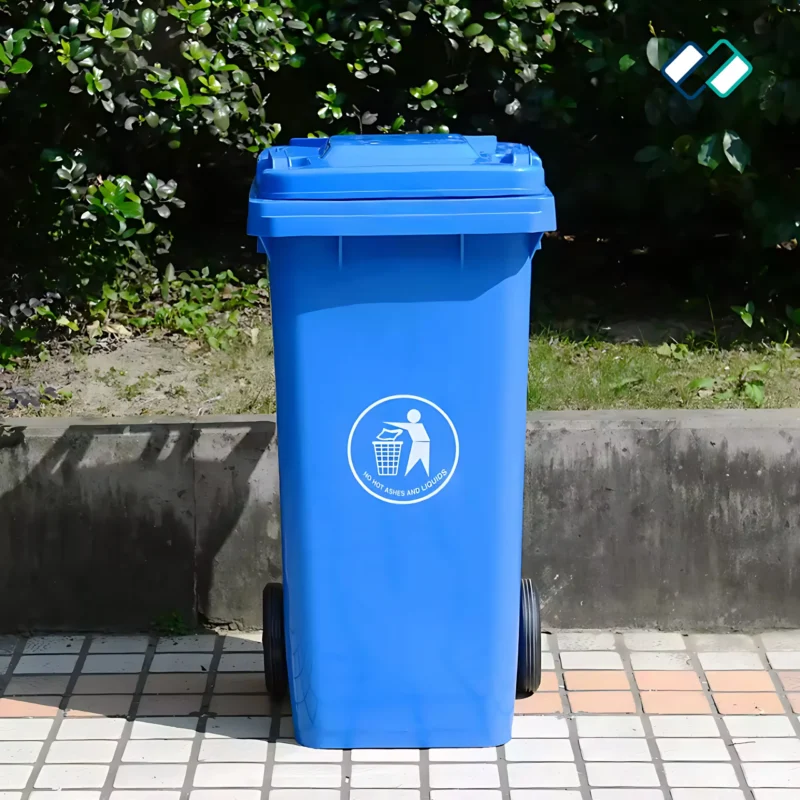 Wheel Waste Dustbin Blue colour