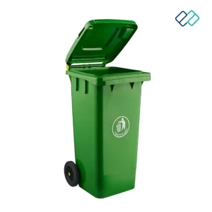 Wheel Waste Dustbin green colour