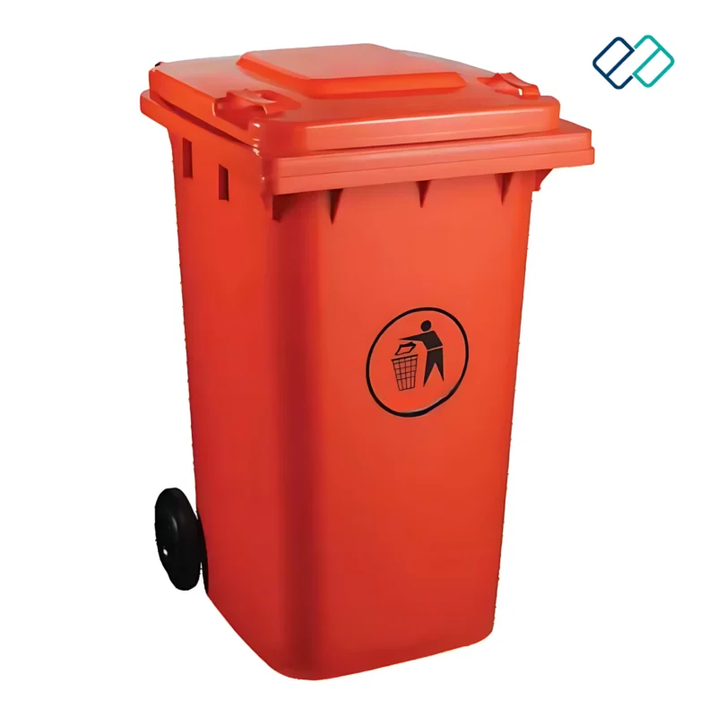 Wheel Waste Dustbin red colour