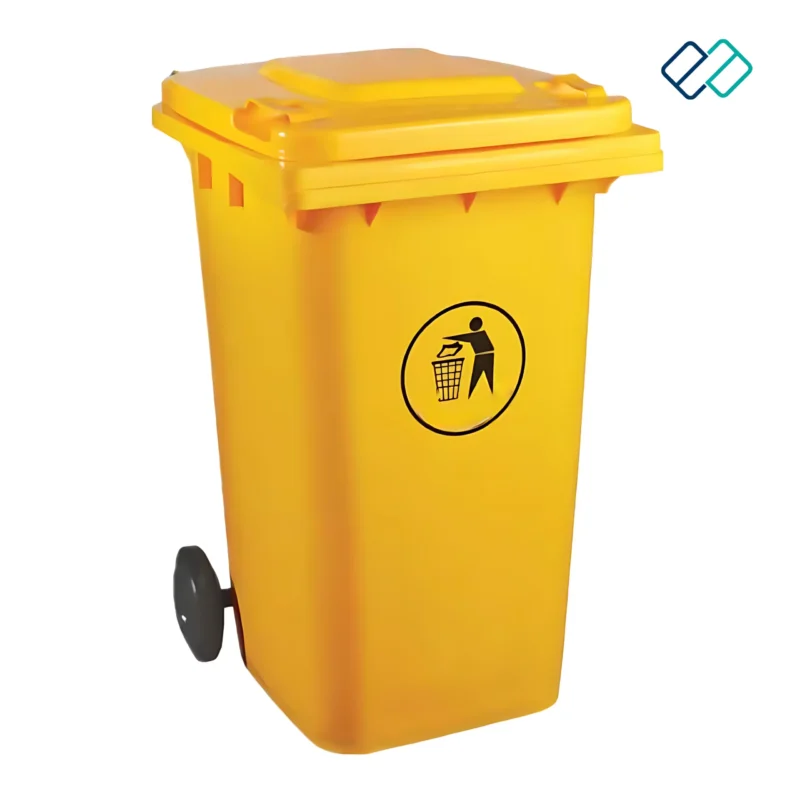 Wheel Waste Dustbin yellow colour