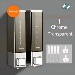 Wall Mount ABS Shower Gel Shampoo & Soap Dispenser