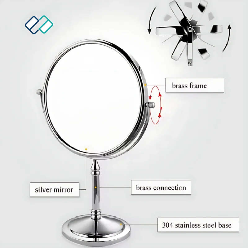 Magnifying Mirror Table Top  silver specification