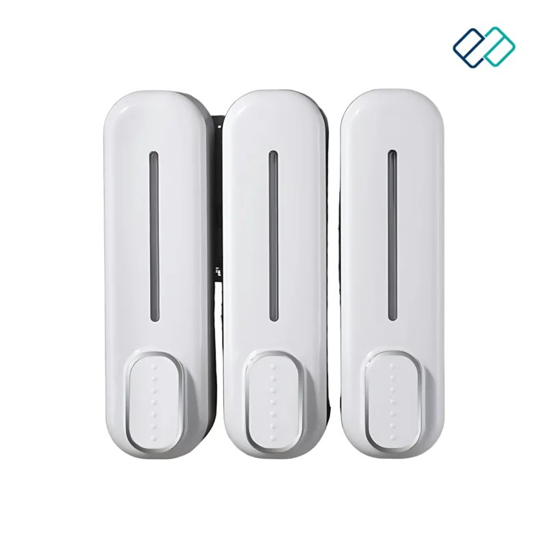 Hand Soap Dispenser Wall Mounted white set f 3