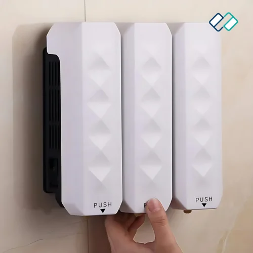 Wall Mounted Triple 300ml Shower Gel Conditioner Shampoo Dispenser set of 3