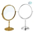 Magnifying Mirror Table Top  silver and golden