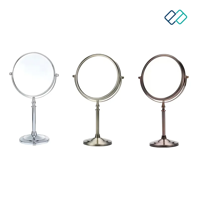 Magnifying Mirror Table Top  golden , silver , brass