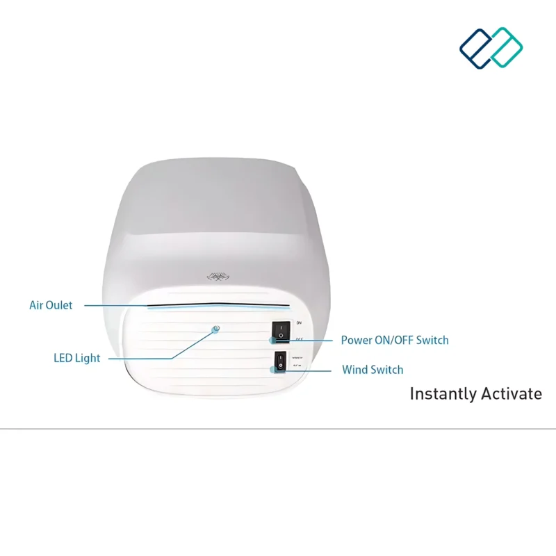 Automatic Electric Mini Jet Hand Dryer white details