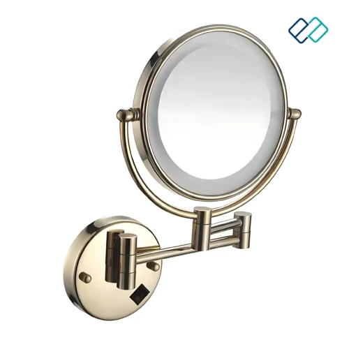 Led Magnifying Mirror Wall Mounted Mirror rose gold color