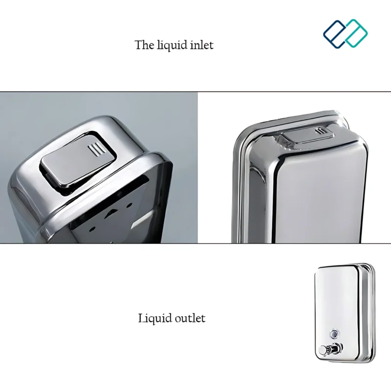 Stainless Steel luxury soap dispenser wall mounted available in 500,800,1000ml