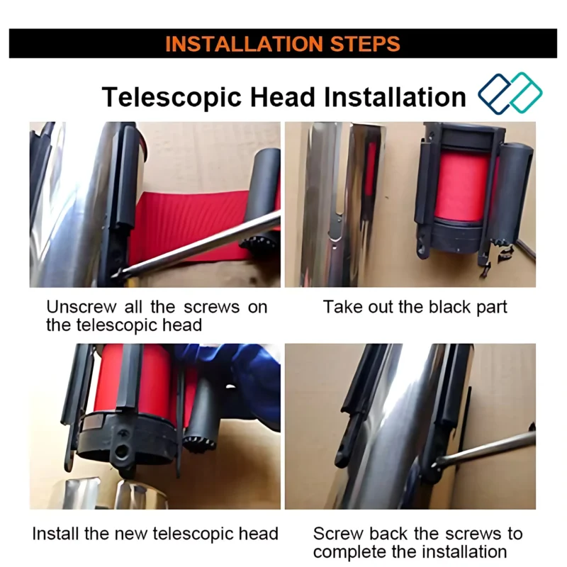 Retractable Belt Q manager Stand in Installation steps