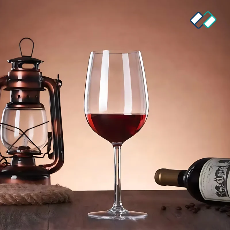 Clear Wine Glasses with wine