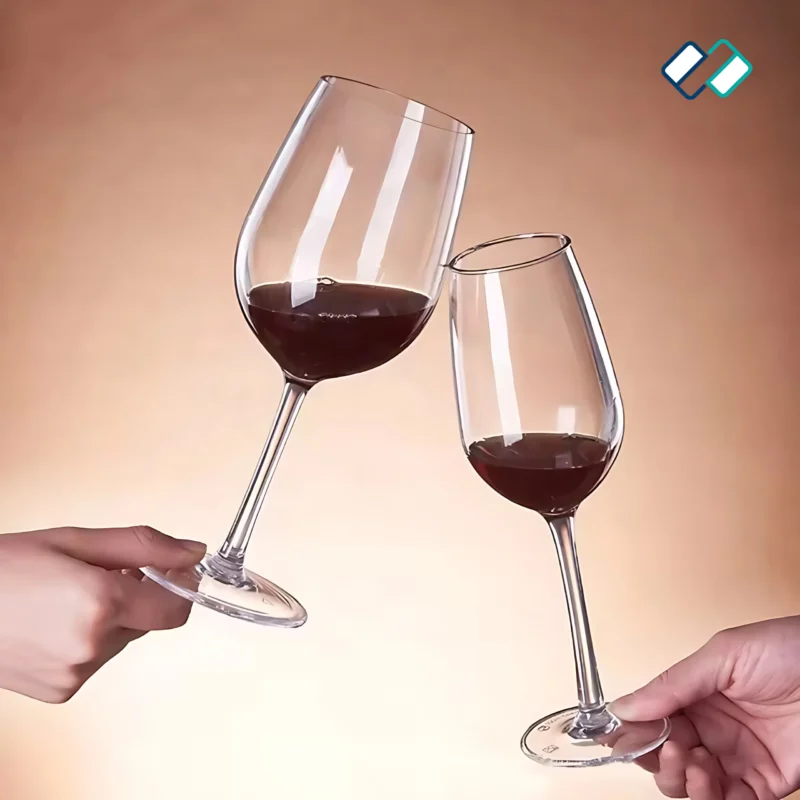 Clear Wine Glasses with wine