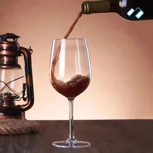 Clear Wine Glasses with wine