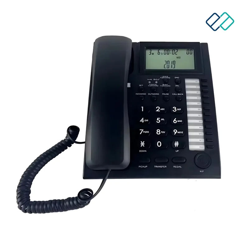 Caller ID Cored Phone black color