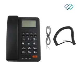 Desktop Corded Telephone In Black For Home, Office, Hotels