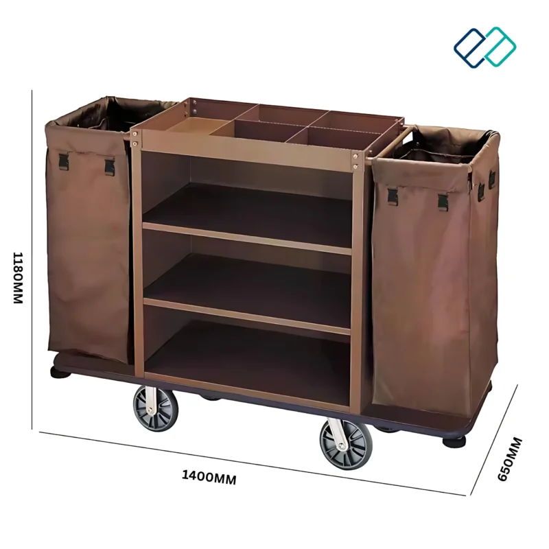 Housekeeping Cart brown color dimension