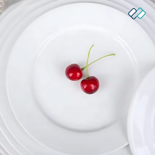 Porcelain Crockery Plates with cherry