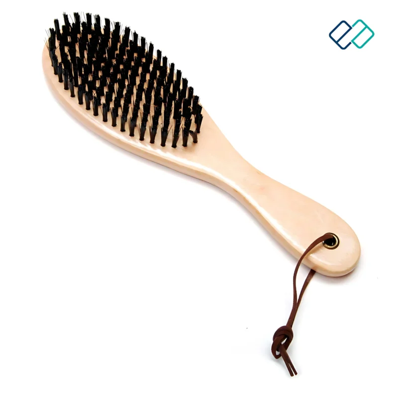 Shoe Brush Wood Handle Bristles Brush natural wooden image