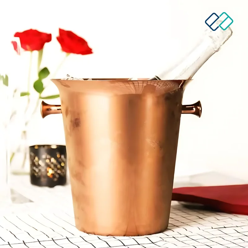 SS Wine Bottle Bucket in rose gold color